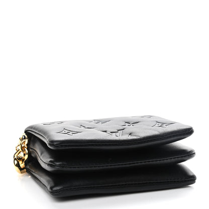 Louis Vuitton Lambskin Embossed Monogram Coussin Belt Bag Black 4 of 8