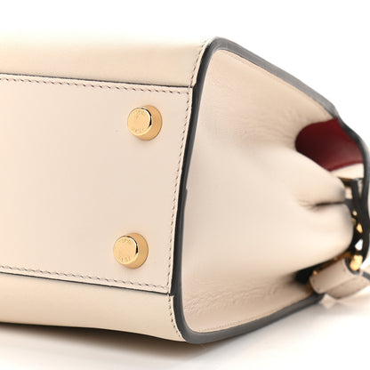 Fendi Vitello Tahiti Burro Bi-Color Medium Peekaboo Iconic Essentially Satchel Camelia Fragola Dark Blue 8 of 8