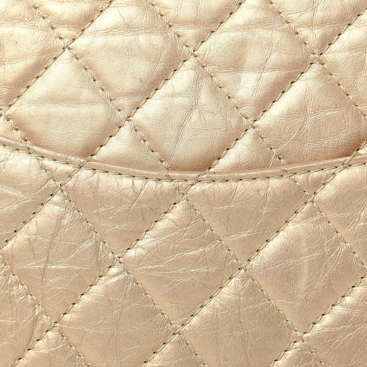 Metallic Aged Calfskin Quilted 2.55 Reissue 226 Flap Gold