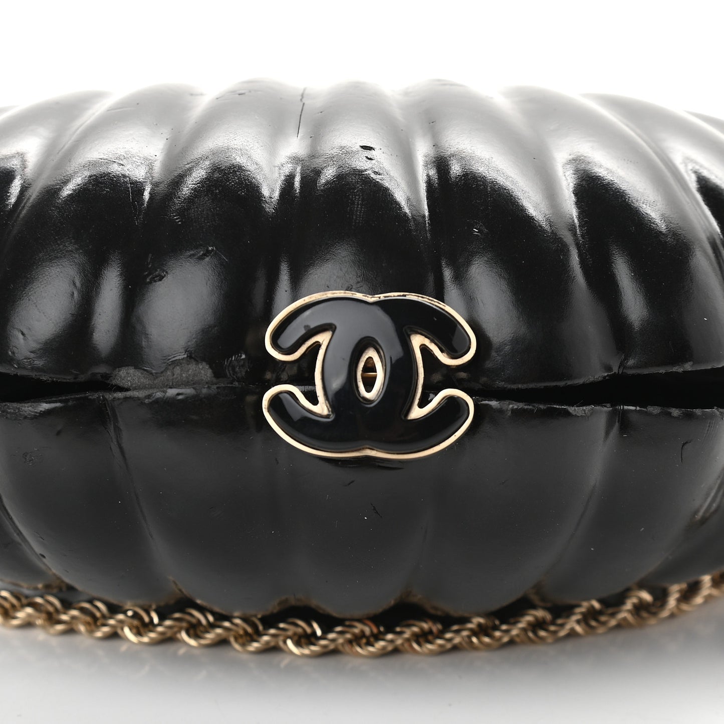 Vinyl Saint Tropez Evening Clutch Black