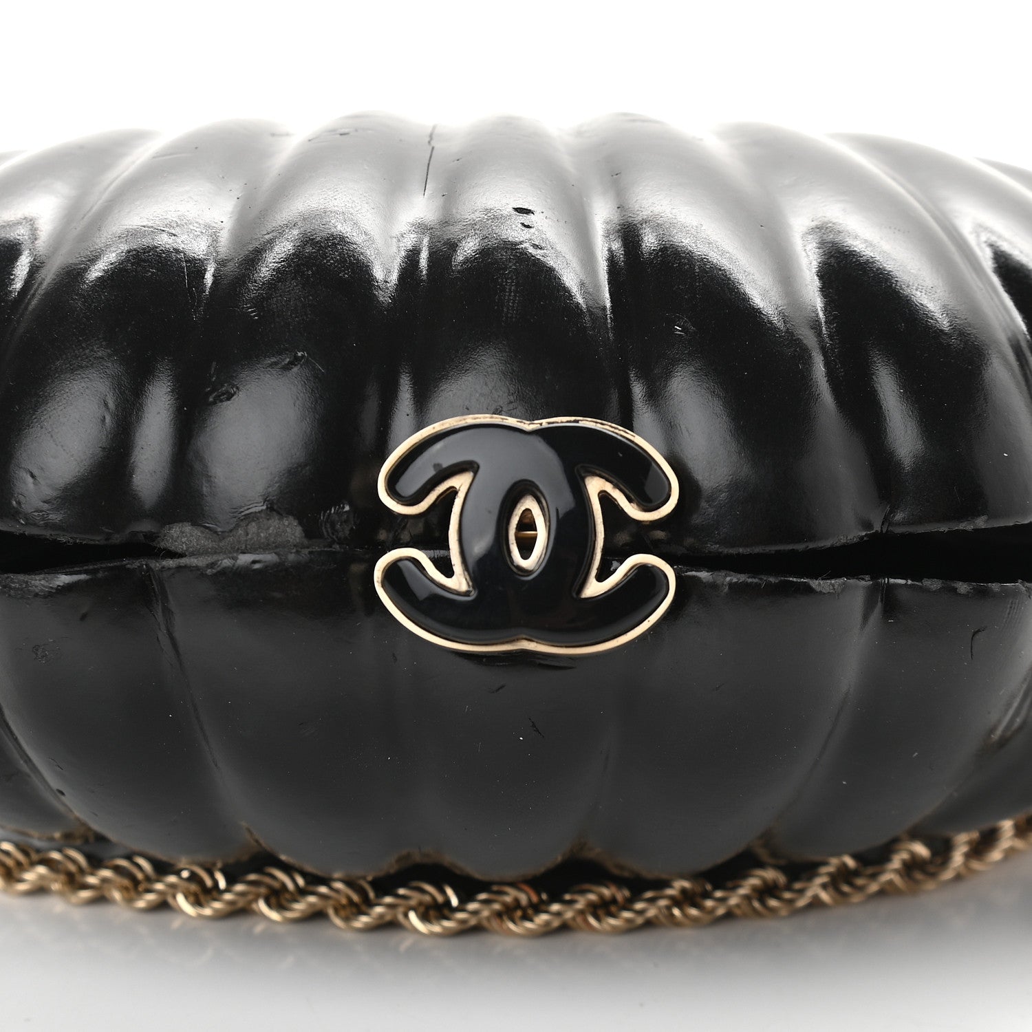 Chanel Vinyl Saint Tropez Evening Clutch Black 10 of 10
