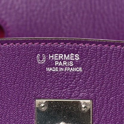 Hermes Chevre Mysore Horseshoe Birkin 30 Parme Rose Shocking 5 of 9