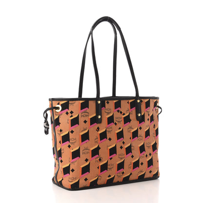 MCM Visetos Medium Project Reversible Shopper Tote Cognac 11 of 16