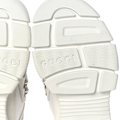 Gucci X SEGA Mesh Calfskin Suede Womens Flashtrek Sneakers 35.5 Great White 6 of 8