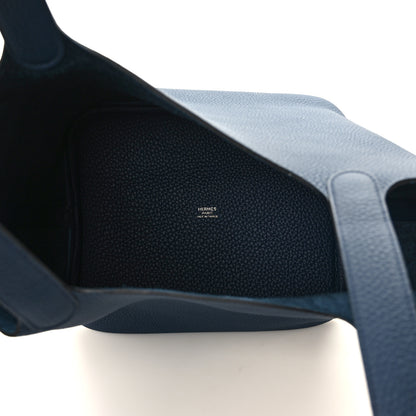 Hermes Taurillon Clemence Picotin Lock 22 MM Bleu de Prusse 5 of 9