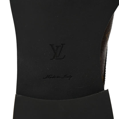 Louis Vuitton Calfskin Monogram Wonderland Flat Ranger Boots 38 Black 8 of 8