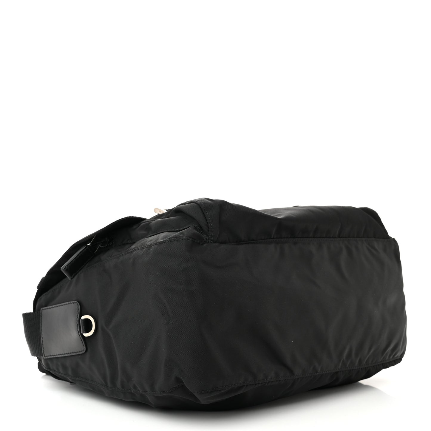 Tessuto Nylon Saffiano Vela Messenger Bag Black