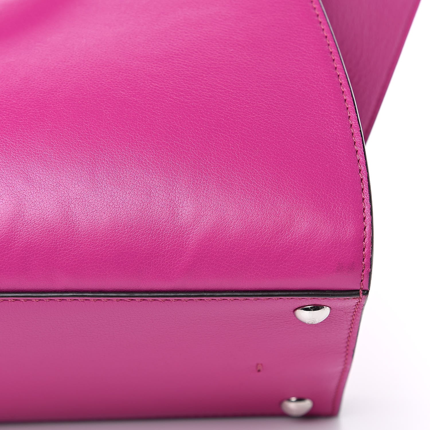 Fendi Vitello Dolce Shiny Nappa Petite 3Jours Tote Magenta Carbone 14 of 18