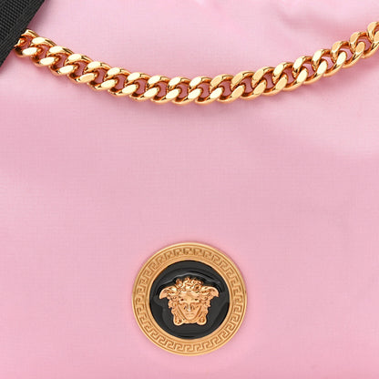 Versace Nylon Tribute Chain Crossbody Shoulder Bag Light Pink 8 of 10