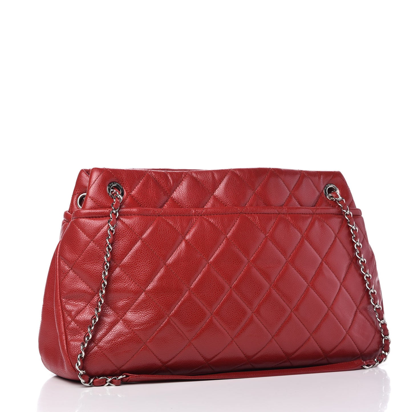 Caviar Quilted Timeless CC Soft Tote Red