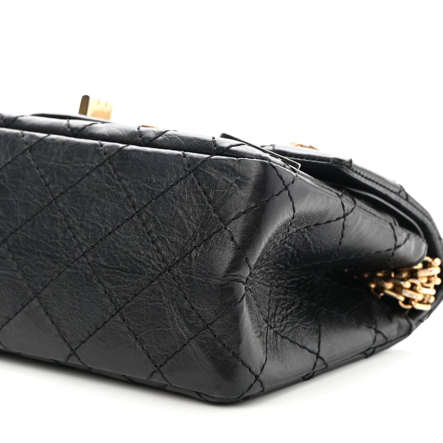 Chanel Aged Calfskin Lucky Charms 2.55 Reissue 224 Flap Black 9 of 13