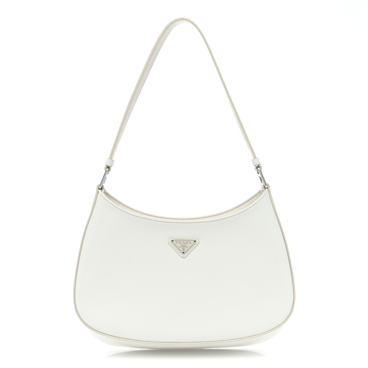Prada Spazzolato Cleo Shoulder Bag White 1 of 10