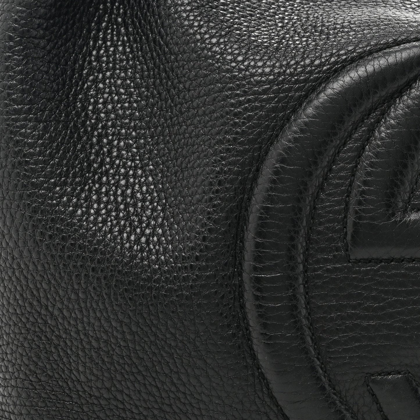 Pebbled Calfskin Soho Hobo Black