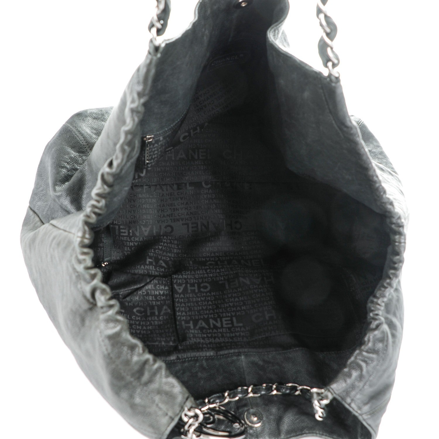 Chanel Distressed Caviar XL Coco Cabas Black 6 of 9