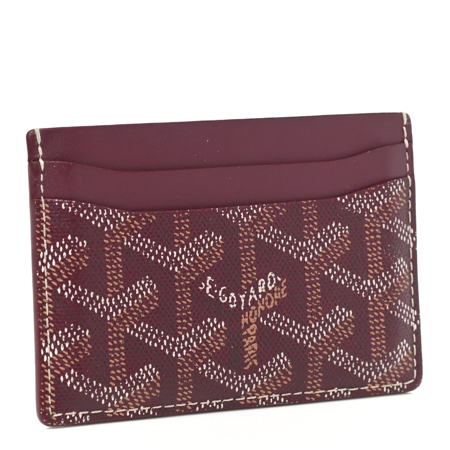 Goyardine Saint Sulpice Card Holder Bordeaux