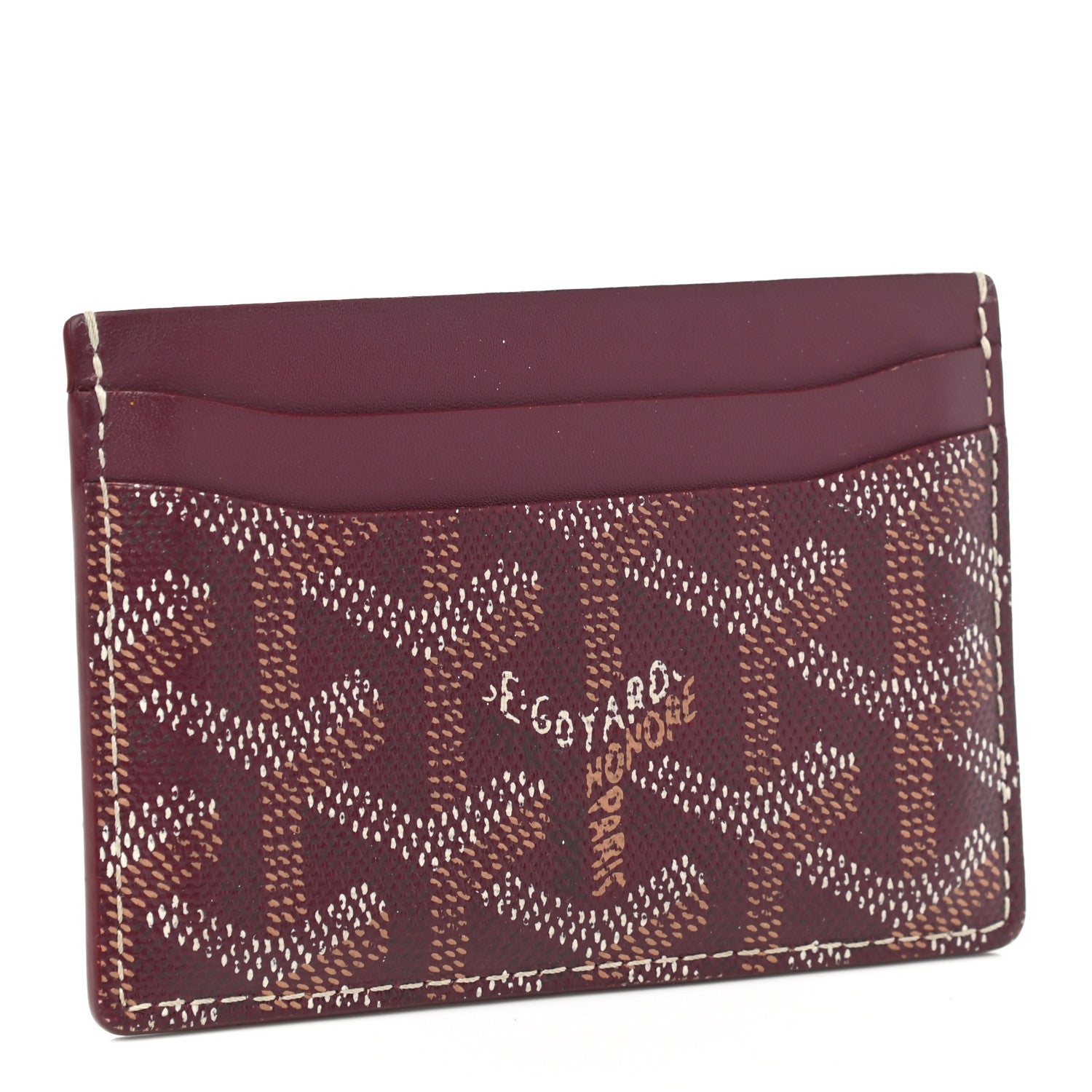 Goyard Goyardine Saint Sulpice Card Holder Bordeaux 3 of 6