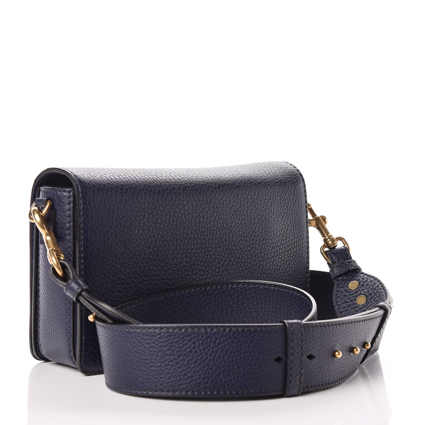 Grained Calfskin Dio(r)evolution Flap Bag Navy Blue