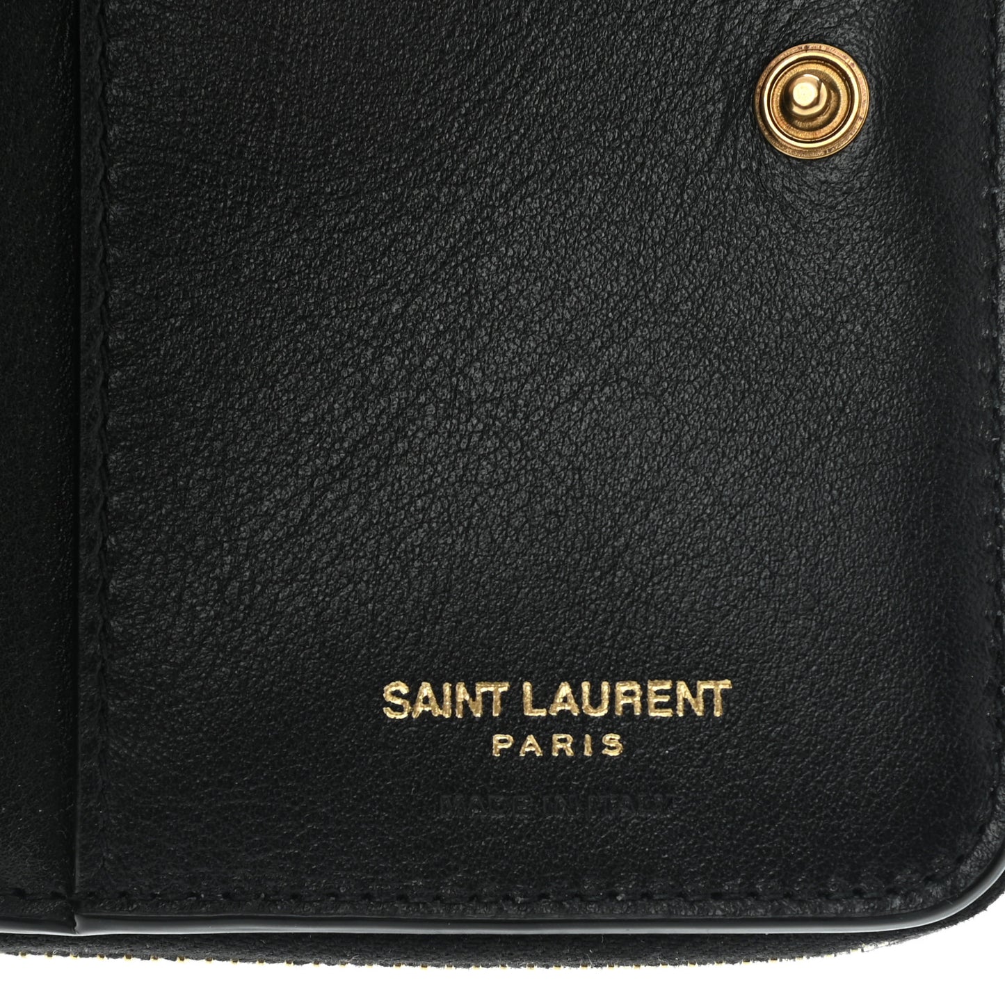 Calfskin Crocodile Embossed Monogram Compact Wallet Blue Black