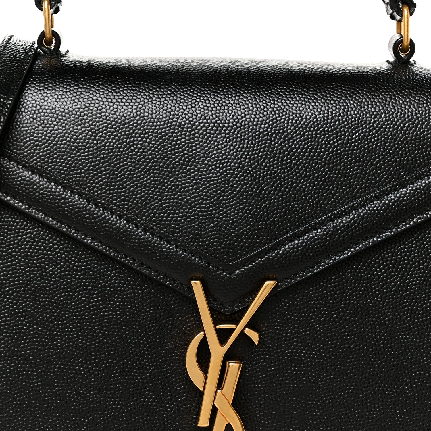 Saint Laurent Grain de Poudre Mini Classic Monogram Cassandra Top Handle Black 9 of 11