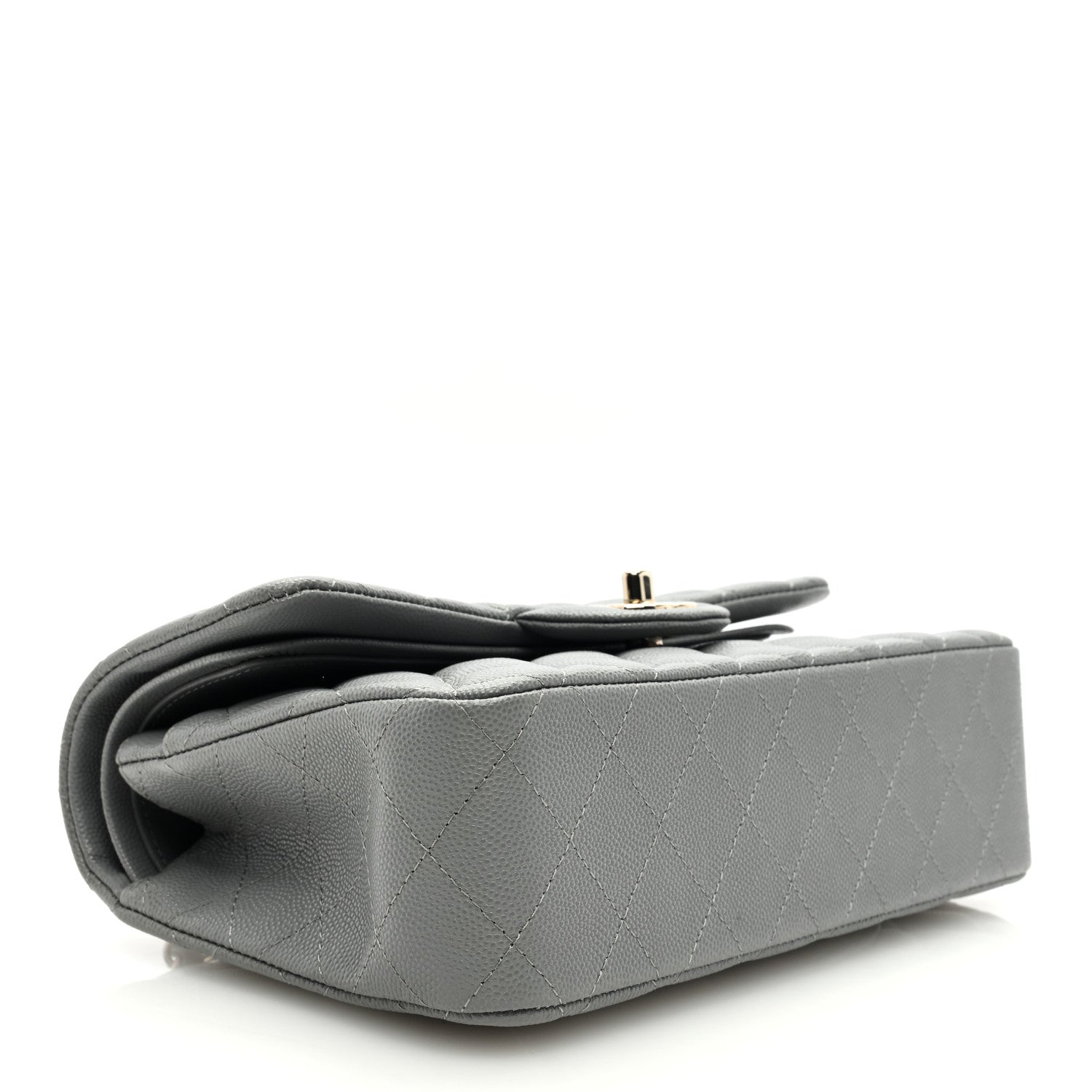 Chanel Caviar Quilted Small Double Flap Grey 4 of 9