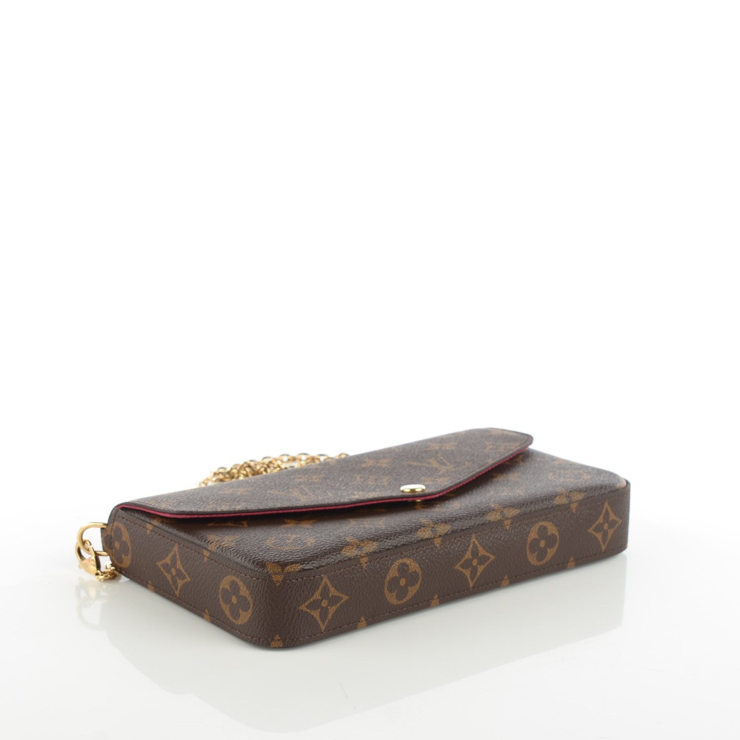 Louis Vuitton Monogram Pochette Felicie Chain Wallet Fuchsia 4 of 8