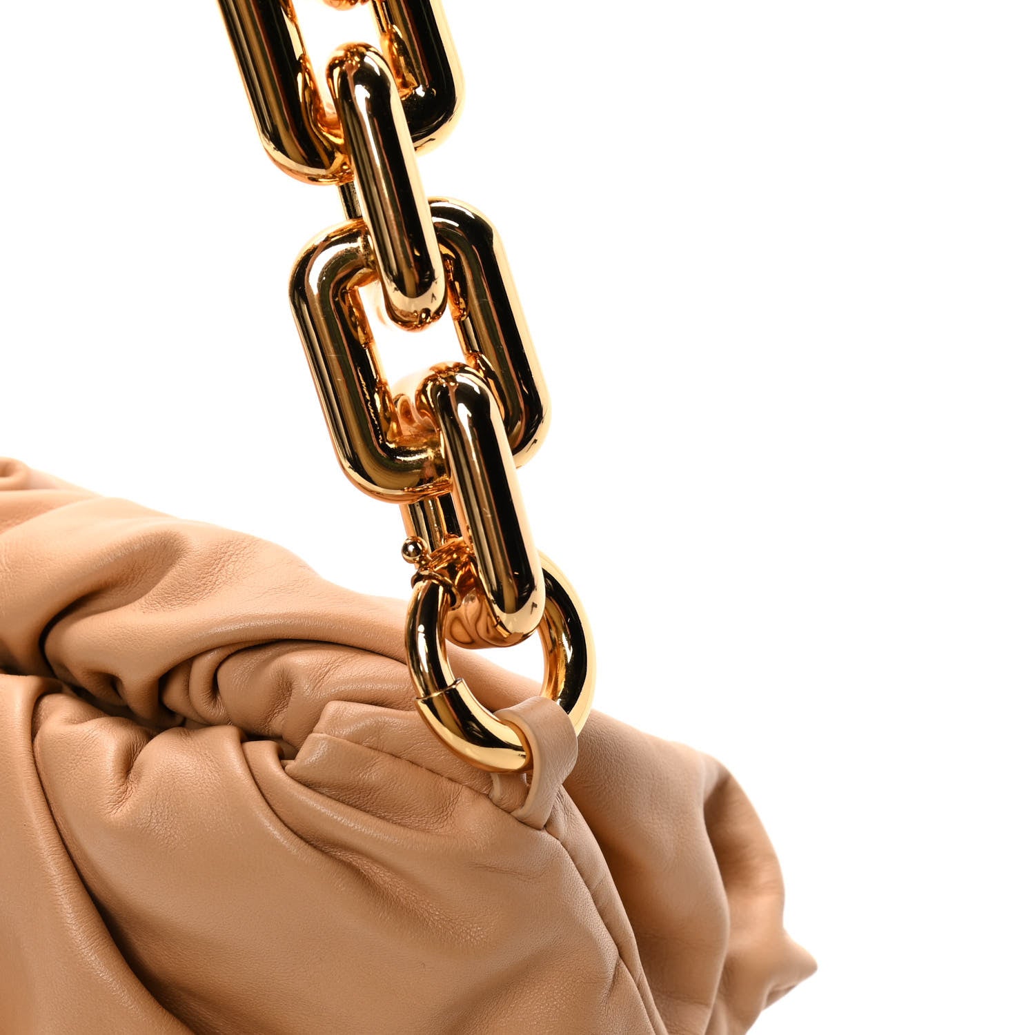 Bottega Veneta Calfskin The Pouch Chain Almond 5 of 5