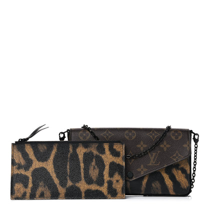 Louis Vuitton Monogram Animal Print Pochette Felicie Chain Wallet 3 of 13