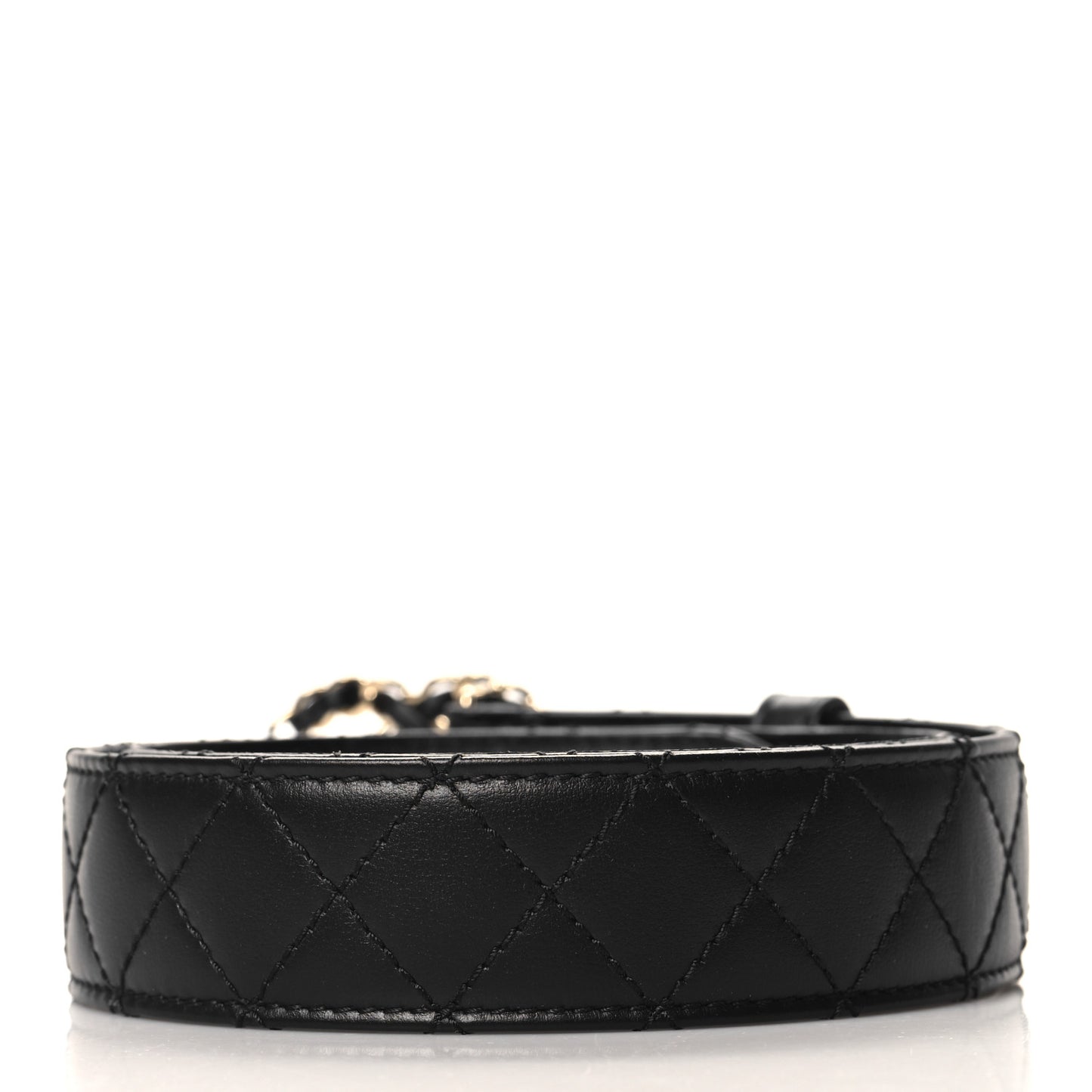 Calfskin Quilted CC Chain Belt 70 28 Black
