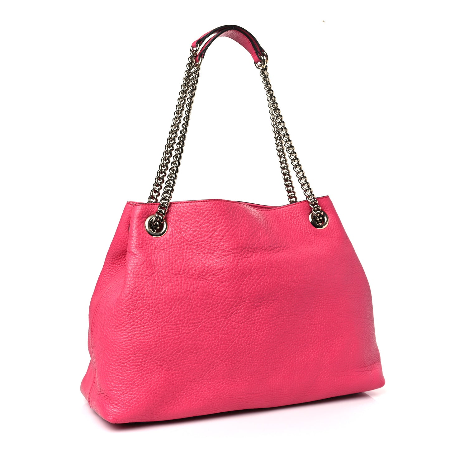Pebbled Calfskin Medium Soho Chain Shoulder Bag Pink