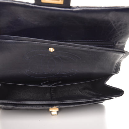 Chanel Aged Calfskin Quilted 2.55 Reissue 226 Flap Navy Blue 5 of 7