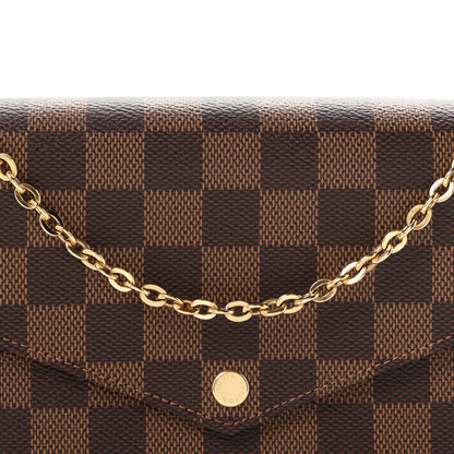 Louis Vuitton Damier Ebene Pochette Felicie Chain Wallet 7 of 10