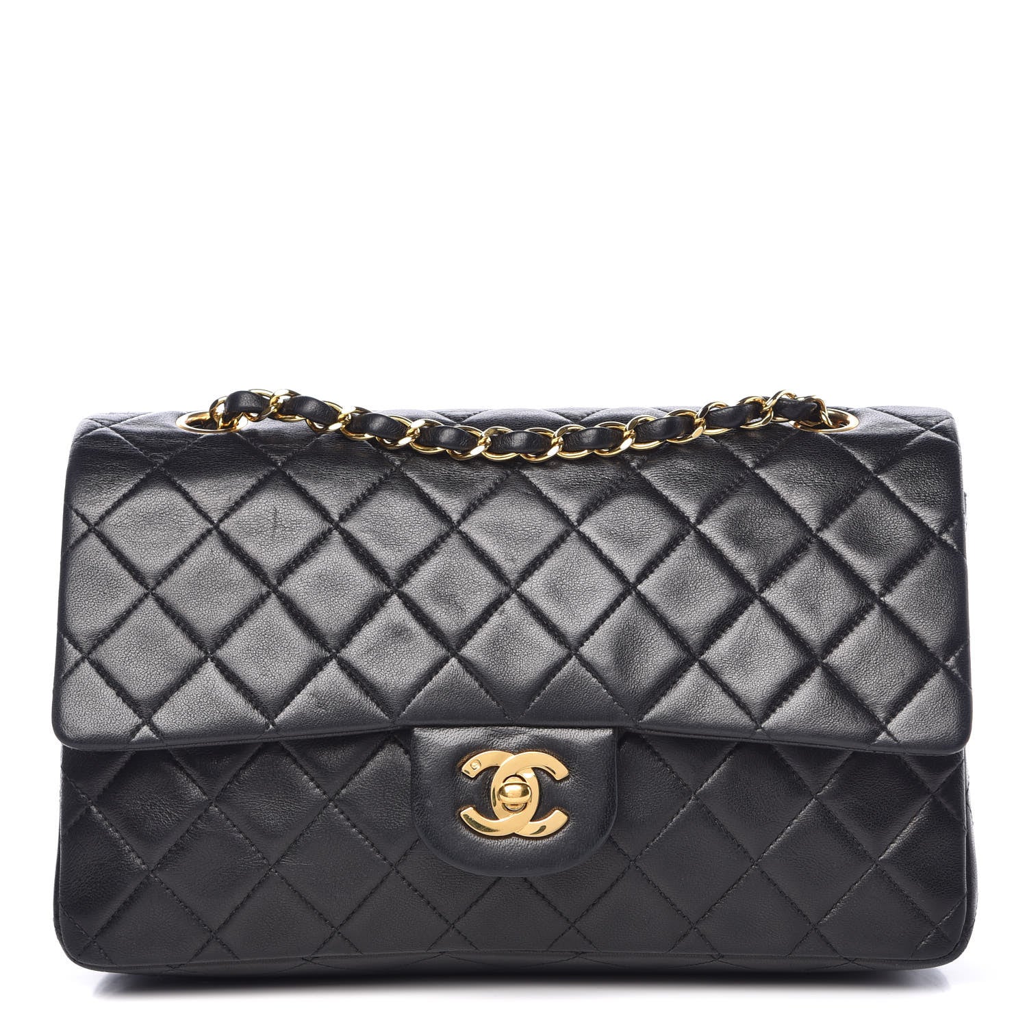 Chanel Lambskin Quilted Medium Double Flap Black 1 of 16