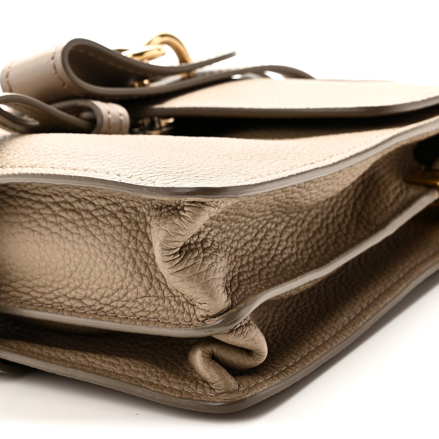 Shiny Grained Calfskin Small Aby Day Shoulder Bag Motty Grey