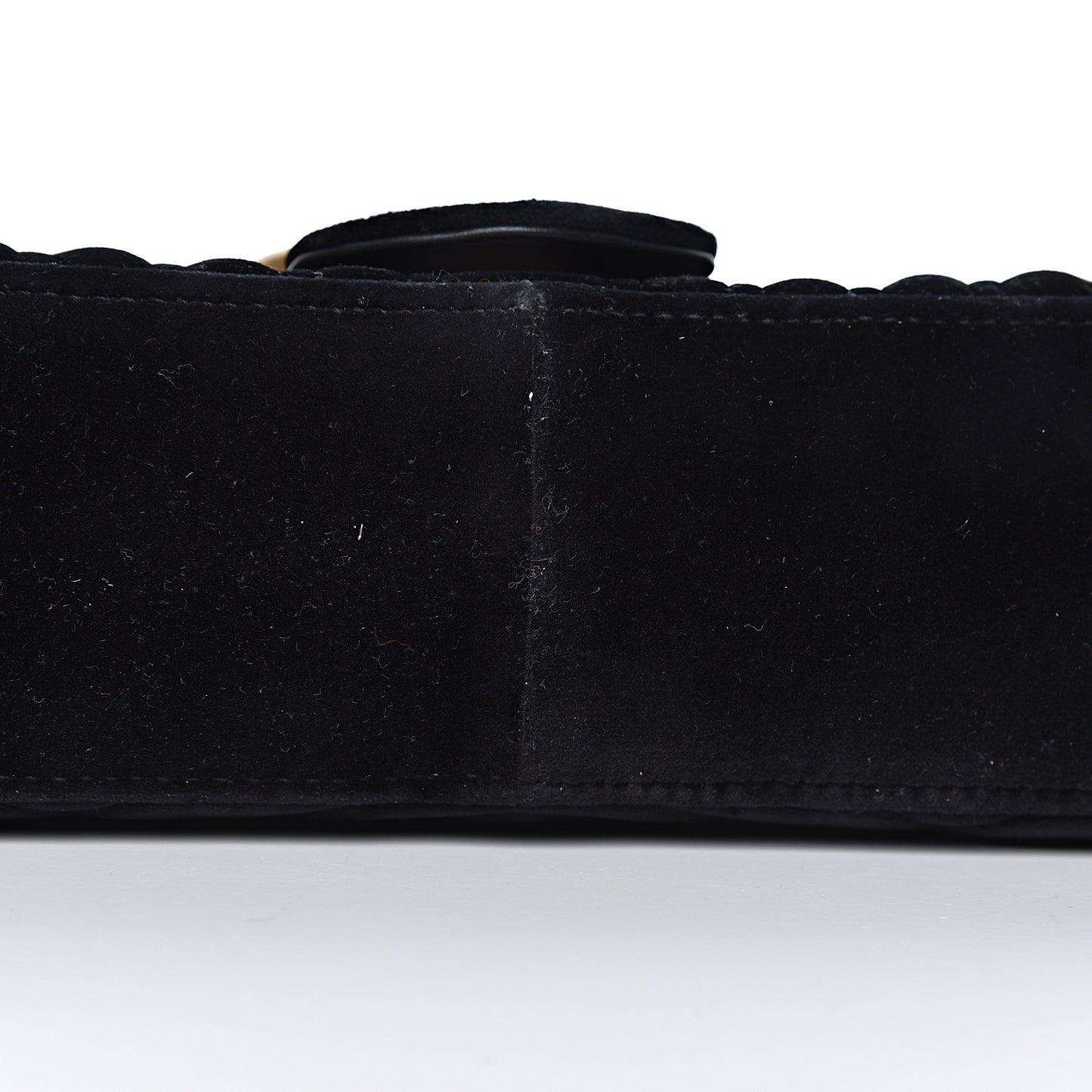 Velvet Matelasse Medium GG Marmont Shoulder Bag Black