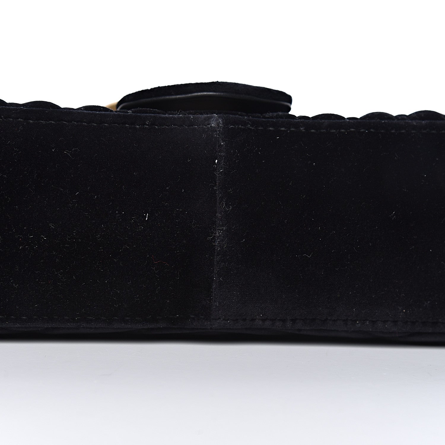 Gucci Velvet Matelasse Medium GG Marmont Shoulder Bag Black 10 of 12