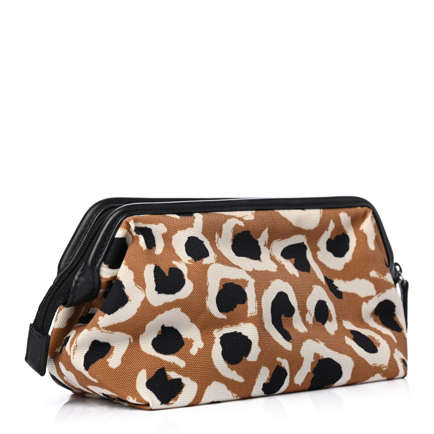 Gucci Canvas Leopard Print Cosmetic Pouch Tobacco 2 of 4