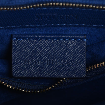 Alexander McQueen Grain Calfskin Small Heroine Blue 8 of 9
