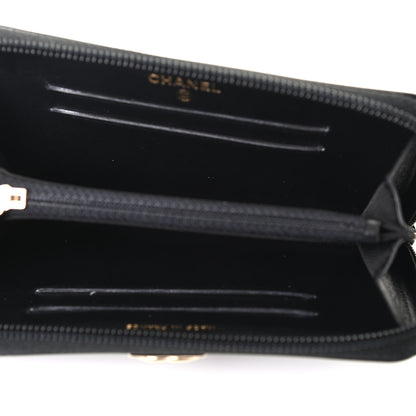 Chanel Lambskin Quilted Small Boy Zip Around Wallet Black 4 of 4