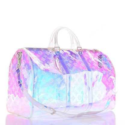 Louis Vuitton PVC Monogram Keepall Bandouliere 50 Iridescent Prism 3 of 11