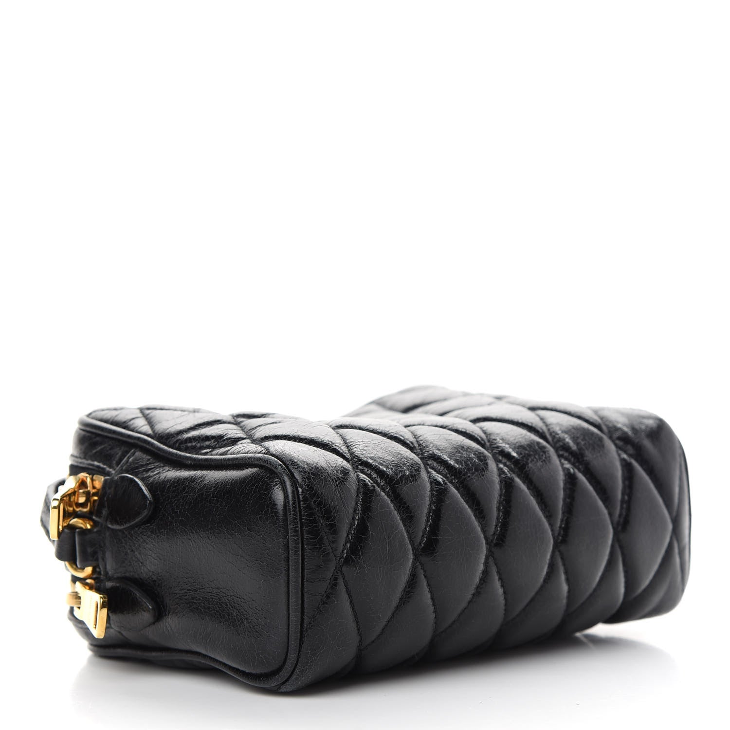 Miu Miu Vitello Shine Quilted Camera Bag Black 4 of 10