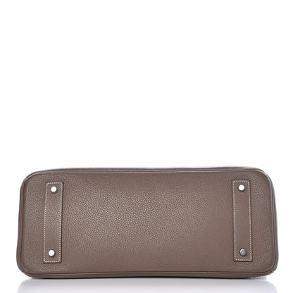 Hermes Taurillon Clemence JPG Shoulder Birkin II 42 Etoupe 6 of 37