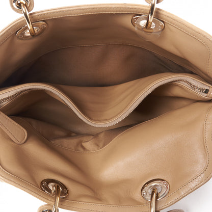 Christian Dior Lambskin Cannage Granville Polochon Beige 6 of 8