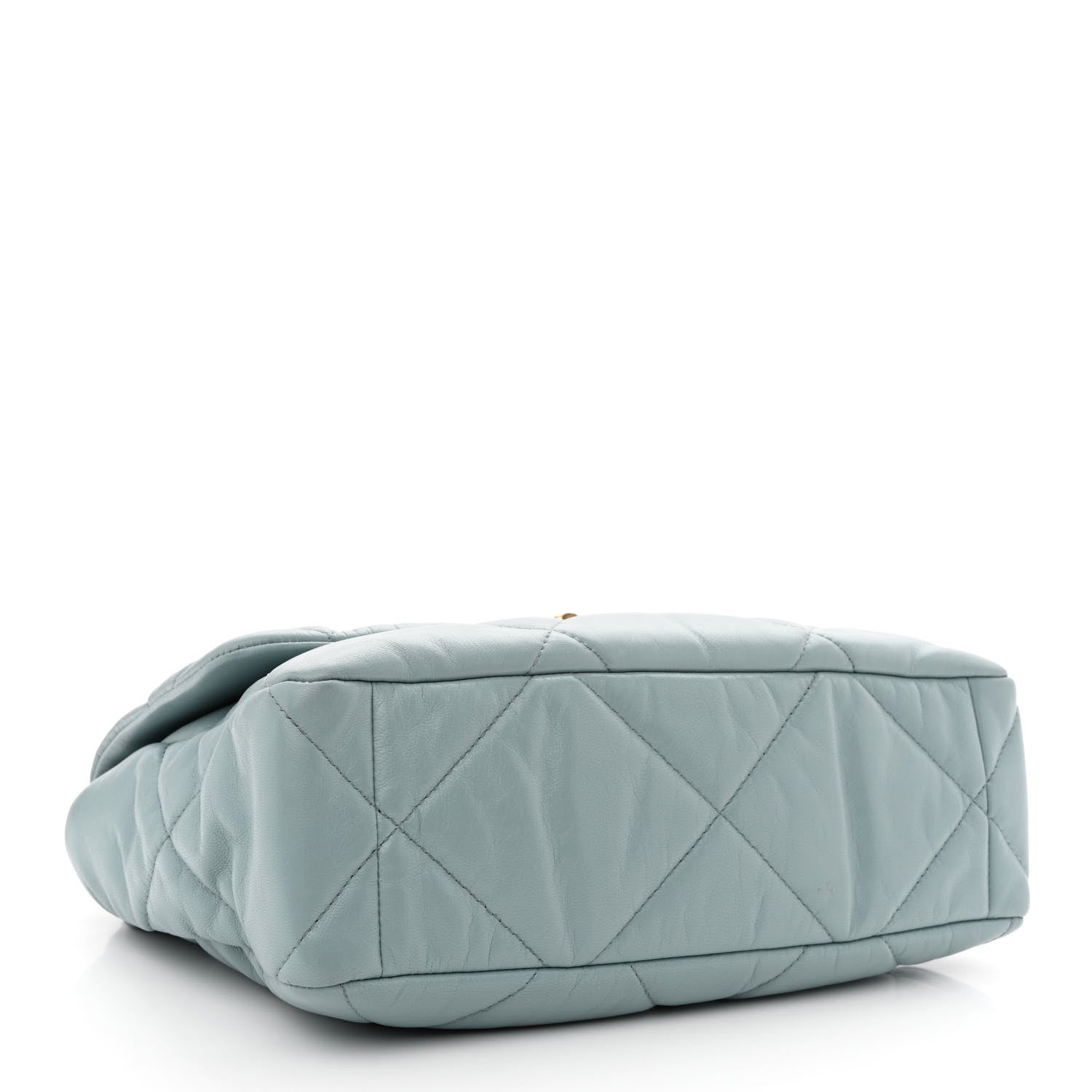 Chanel Lambskin Quilted Large Chanel 19 Flap Light Blue 4 of 10