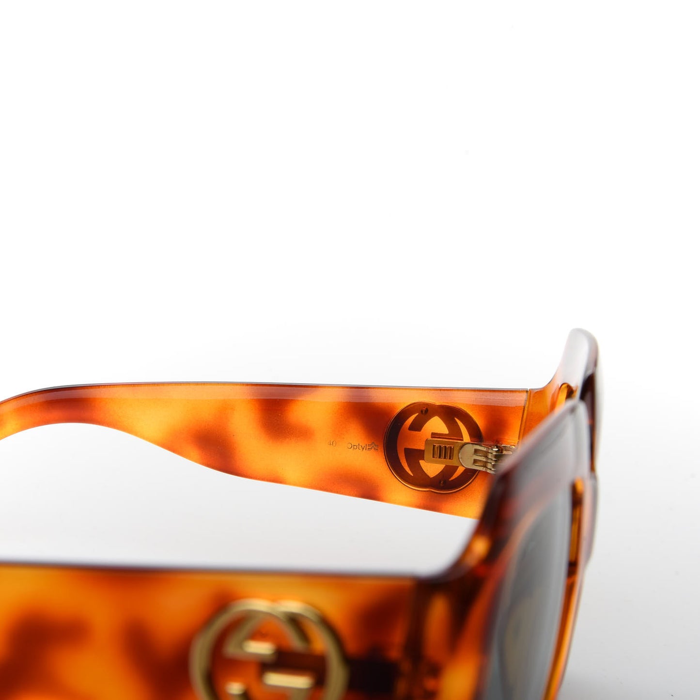 Acetate Square Frame Sunglasses GG0053S Havana