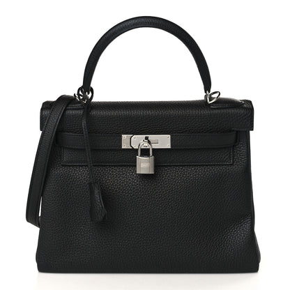 Hermes Togo Kelly Retourne 28 Black 1 of 9