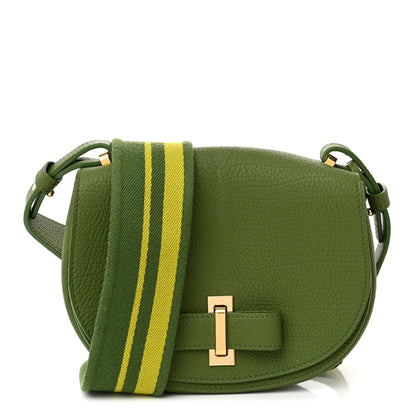 Delvaux Crispy Calfskin Mini Le Mutin Saddle Bag Green 1 of 10