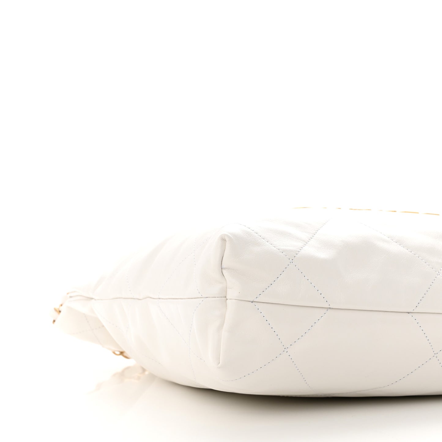 Shiny Calfskin Quilted Small Chanel 22 White
