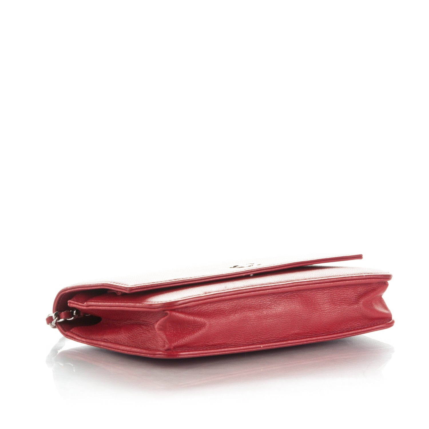 Chanel Caviar Sevruga Wallet On Chain WOC Red 4 of 8