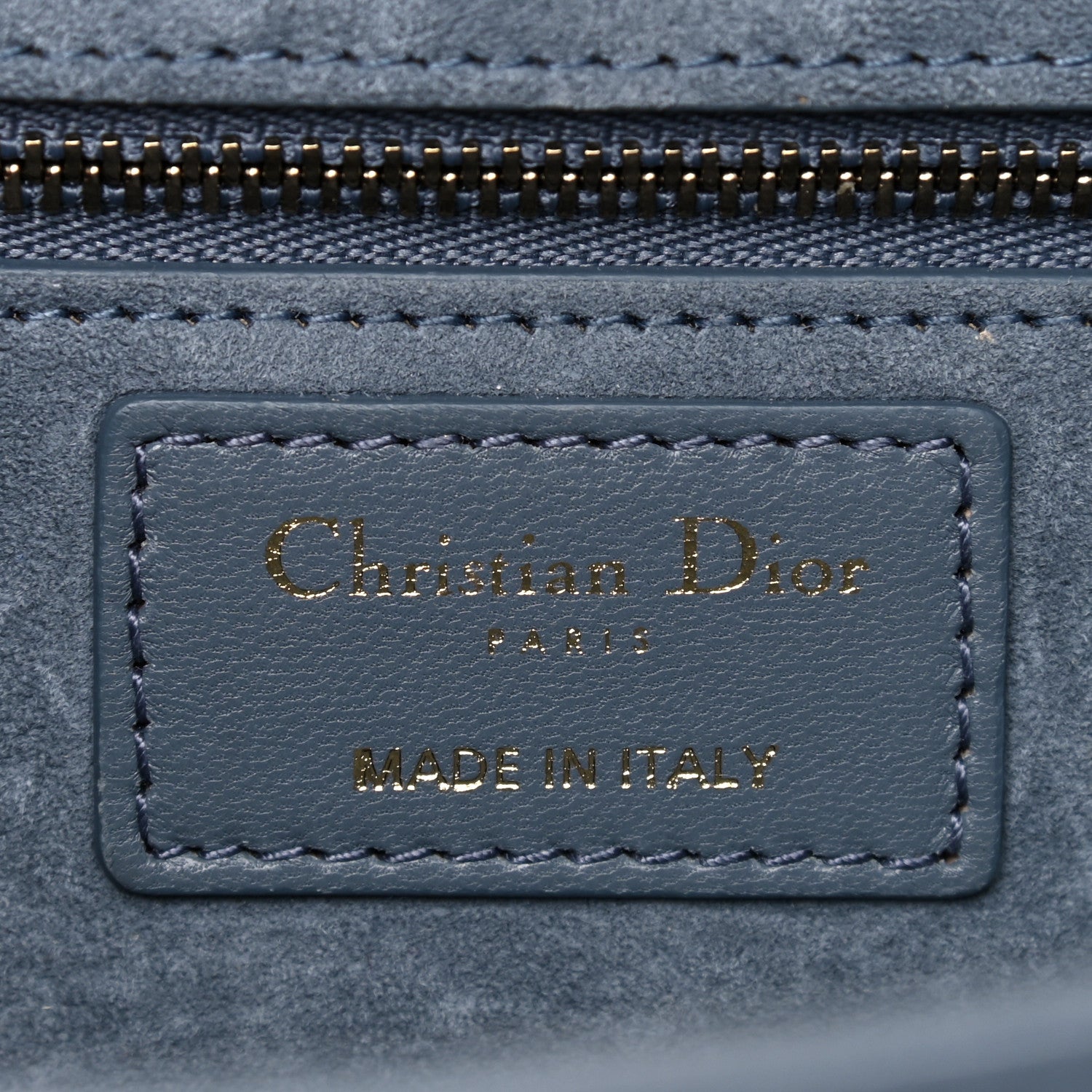 Christian Dior Lambskin Cannage Studded Large Dioraddict Flap Bag Grey Blue 5 of 13