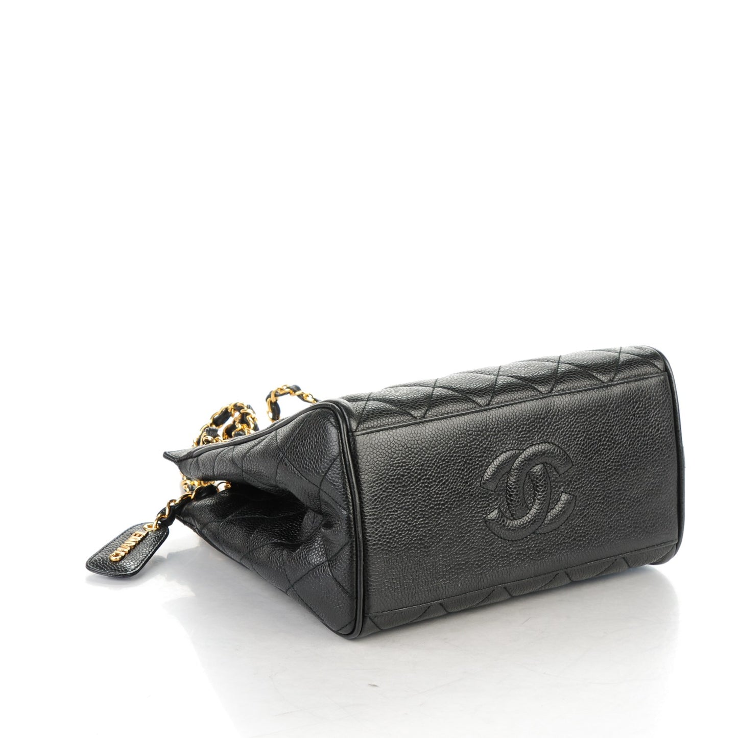 Caviar Quilted Shoulder Bag Black
